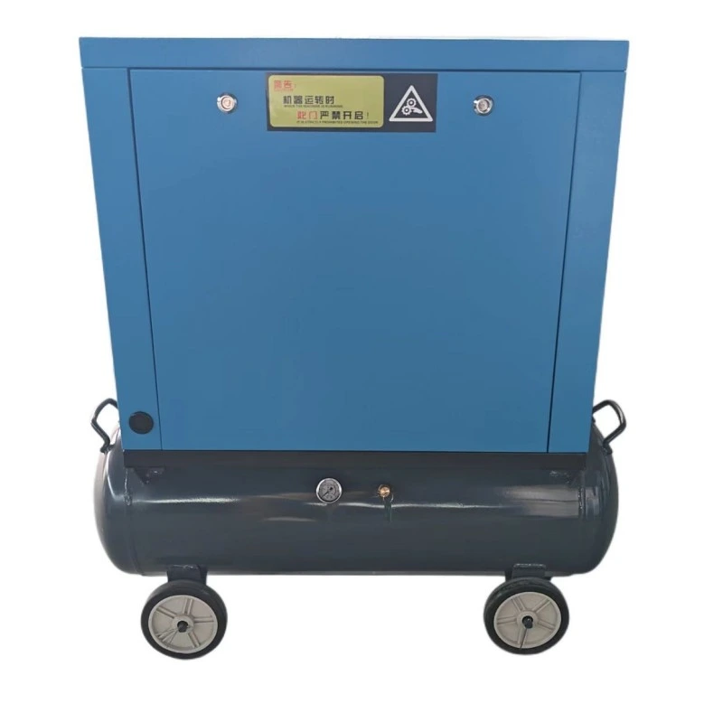 Compresor de aire de una sola etapa VSD montado en tanque de 7,5 kW y 8 barras